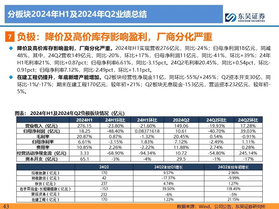 【东吴电新】电动车24Q2财报总结：整车与电池环节依然强势，龙头穿越周期  第43张